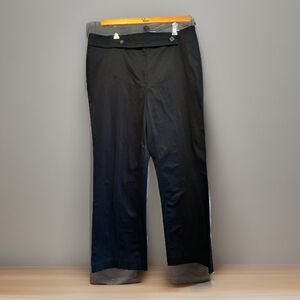 APOSTROPHE Stretch, Size 18, NWT, Black Pants with silver zippers at ankles